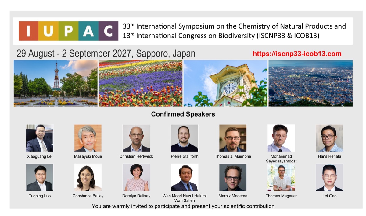 ISCNP33 & ICOB13 conference flyer — 29 August to 2 September 2027, Sapporo, Japan