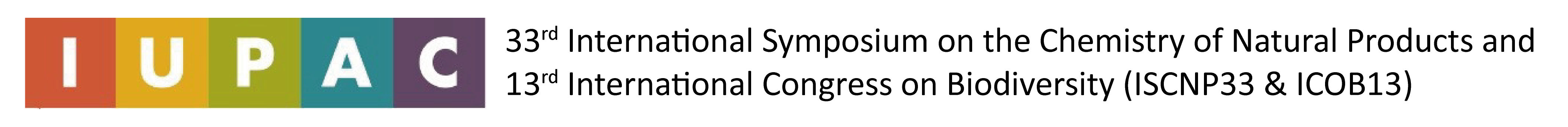 IUPAC — 33rd International Symposium on the Chemistry of Natural Products and 13th International Congress on Biodiversity (ISCNP33 & ICOB13)